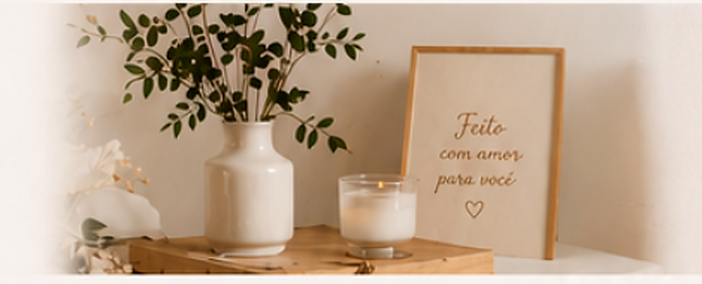 Quadro decorativo Feito com amor para você