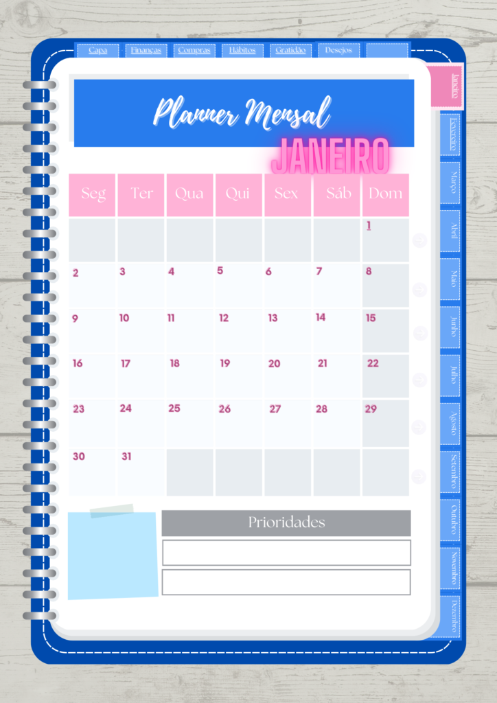 planner mensal