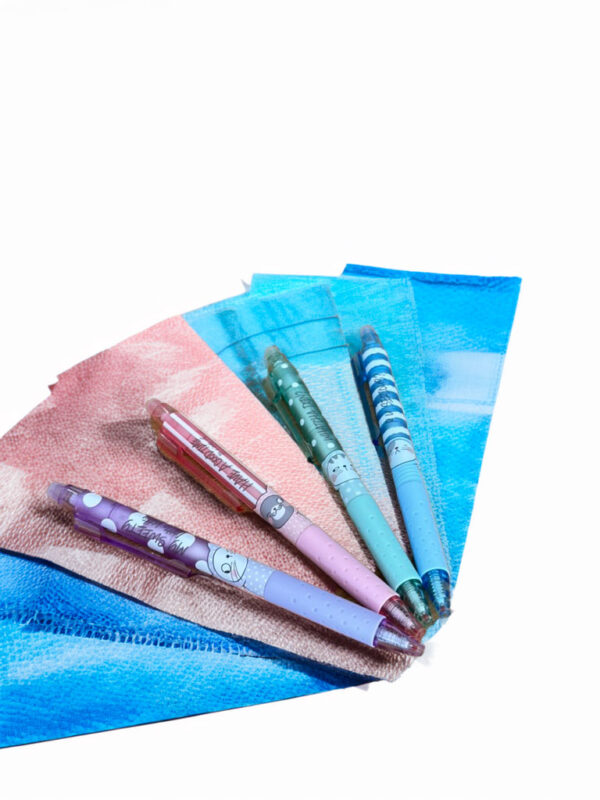Canetas Esferográficas Apagável Tinta Azul Decoradas com Gatinho