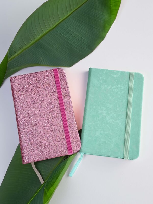 Bloco de Notas A6 – Glitter ou Liso, 80g