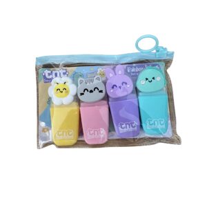 Conjunto de Marcadores Rainbow Friends TNT com 4 unidades para escola e papelaria criativa