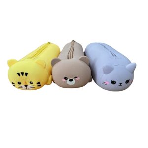 Estojo Cute de Gatinho em vários modelos coloridos para escola e papelaria criativa