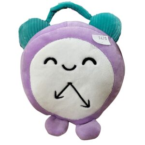 Peluche almofada lilás com alça e orelhinhas para presente e decoração