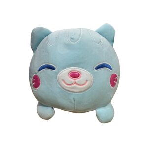 Peluche de gatinho azul-claro sorridente para presente infantil