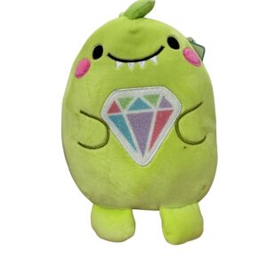 Peluche TNT dinossauro verde com diamante colorido para presente infantil