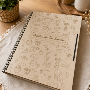 Caixa livro personalizada em MDF com foto e mensagem gravada