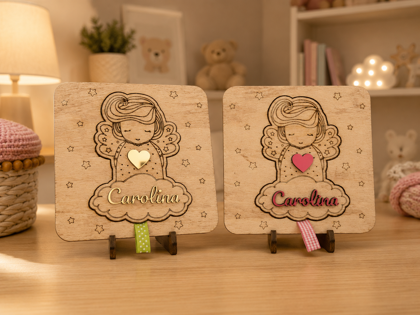 Placa de homenagem personalizada em MDF com nome gravado a laser