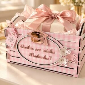 Caixa Personalizada para Presente em MDF Revestida a Cardstock